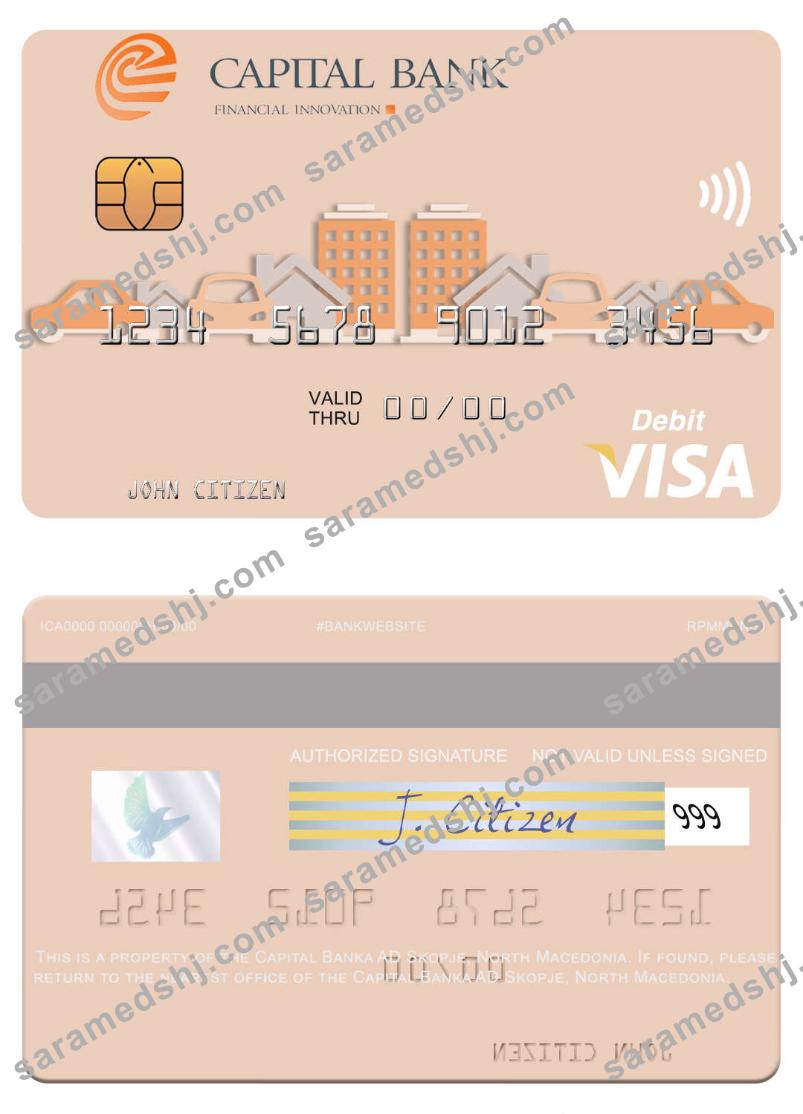 North Macedonia Capital Banka AD Skopje visa debit card